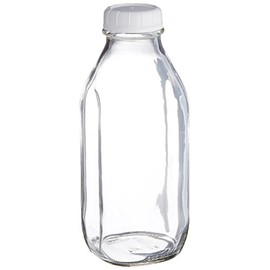 Libbey Glass Milk Bottle with Lid - 33.5 oz