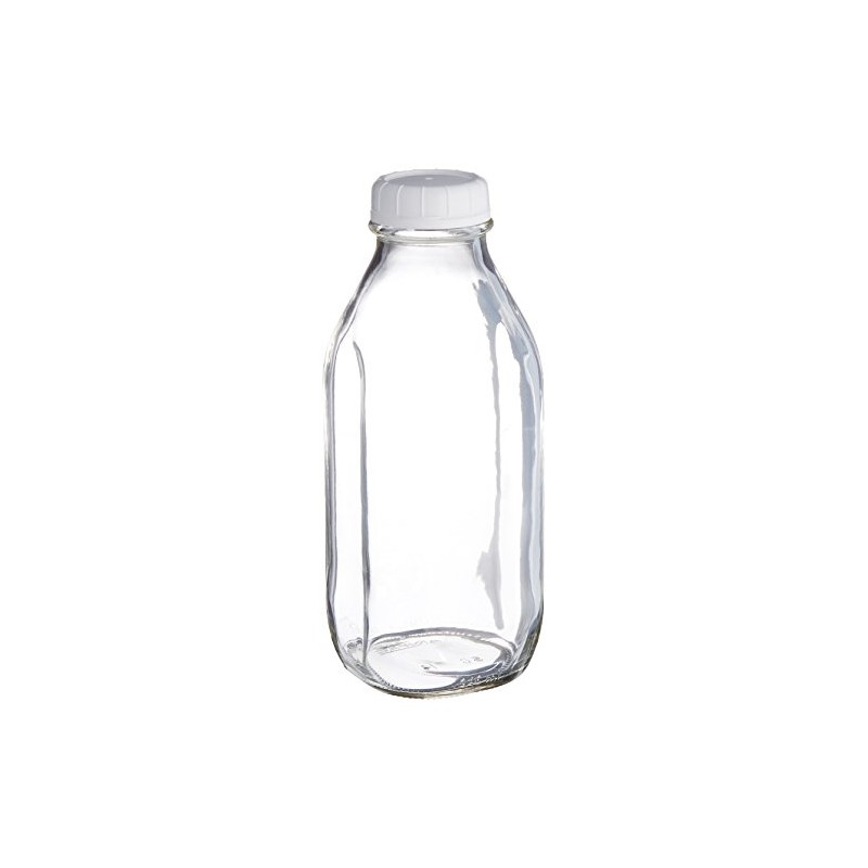 Libbey Glass Milk Bottle with Lid - 33.5 oz