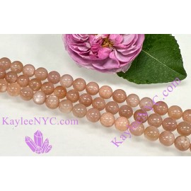 Wholesale Lot 3 Strands 8mm Natural Peach Moonstone Beads Crystal Healing 15.5"
