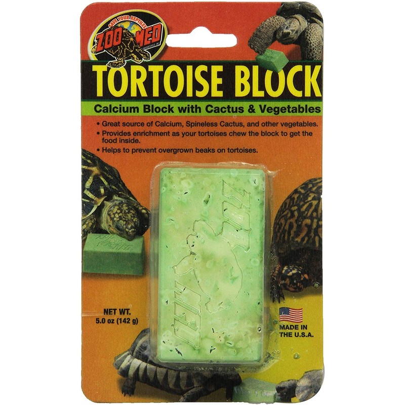 Zoo Med Tortoise Cacium Banquet Block with Cactus & Vegetables