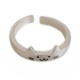 Gulamu Jewelry Cat Dog Ring, One Size Fits Most, Allergy Friendly, 925 Silver, Matte, Matte Gift, Popular for Women, Sterling Silver