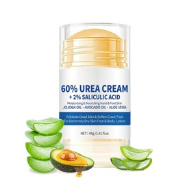 KIZCGE Crema Hidratante con Urea 60 para Pies, Manos y Codos - Exfoliante para Piel Seca, Agrietada y Callosidades (40g)