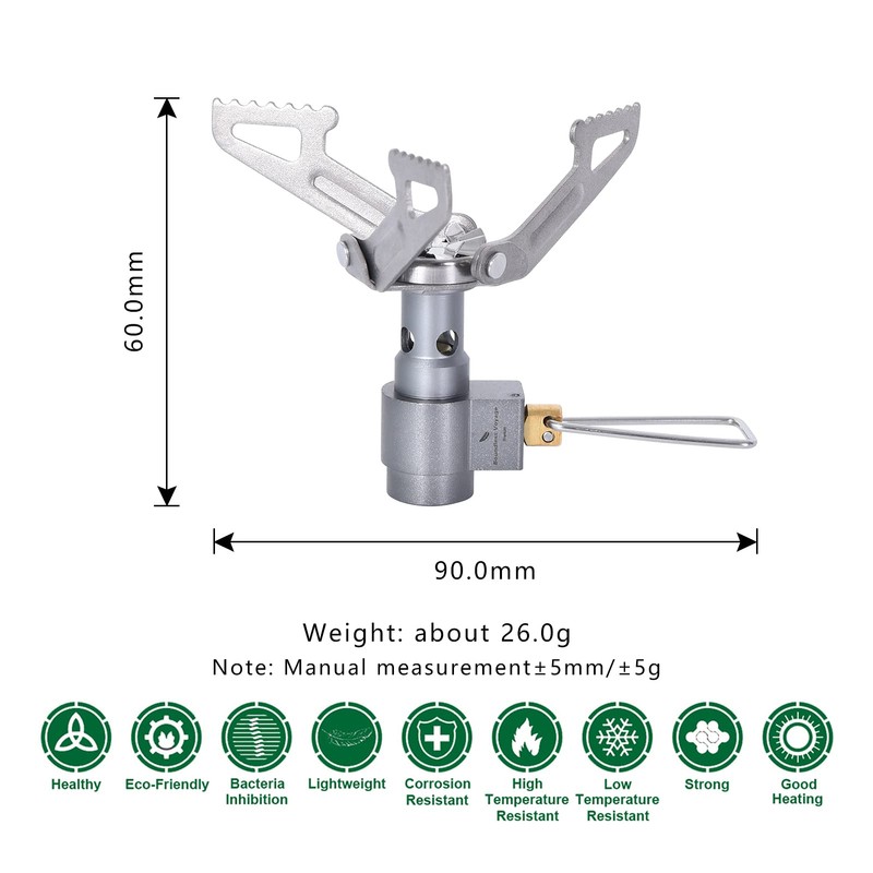 Boundless Voyage Titanium Mini Gas Burner Ultralight Furnace Camping Stove