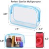 Bolsas de cosméticos transparentes azules (Paquete de 20) - Prácticas