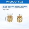 sourcing map 46 Pcs Threaded Inserts, M4 Brass Heat Set