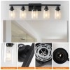 31" Modern Black 5-Light Bathroom Vanity Light Fixture, Industrial Wall