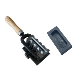 PTKTLAM 2 in 1 Reversible Wire Plate Ingot Mold,4 Square Hole Size for Melting Casting Refining Gold Silver Copper Aluminum Brass Precious Metals(OS-YF)