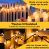 Dreecy 30 Packs White String Light Hooks for Outside, Stainless