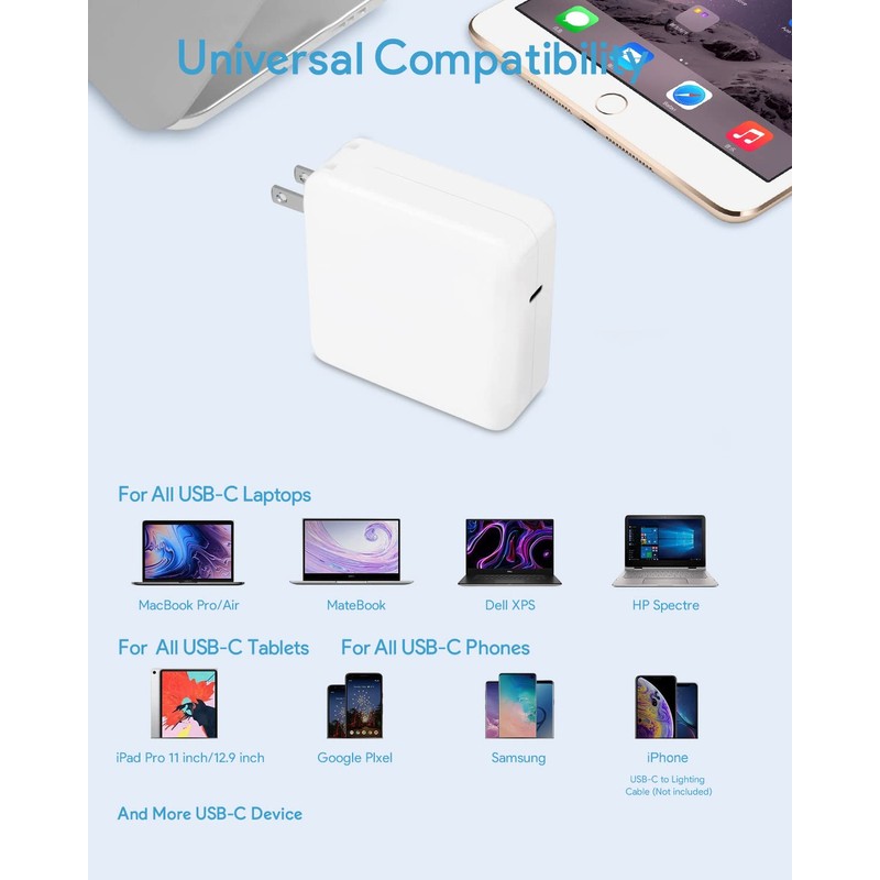 Mac Book Pro Charger, 70W USB C Charger Power Adapter