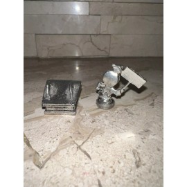 McDonald's Restaurant & I'm Speedee Hamburger Mascot Silver Tone