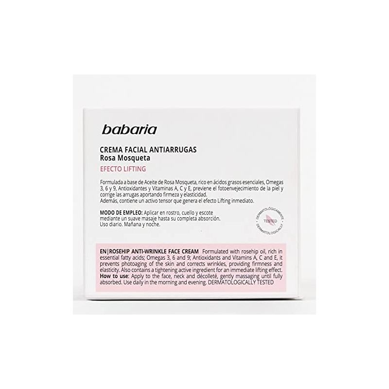 Crema Facial Antiarrugas Rosa Mosqueta - 50 Ml.