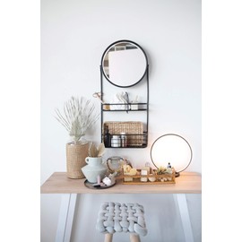 Bloomingville 14.5"H Glass Vase with Decorative Cane Sleeve Beige