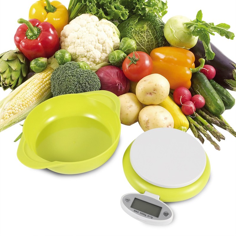 5Kg/1g LCD Display Electronic Digital Kitchen Food Scales Weighing With