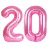 Number pink 20 globo