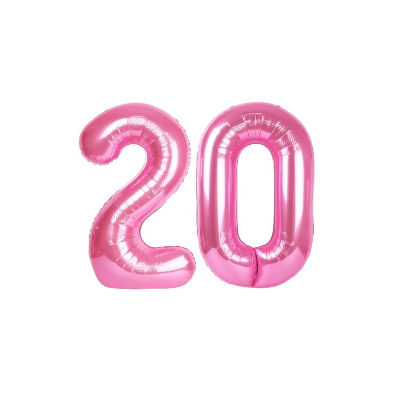 Number pink 20 globo