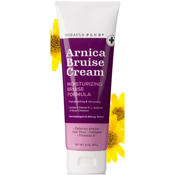 Miracle Plus Arnica Cream Bruise Relief Lotion For Bruising And