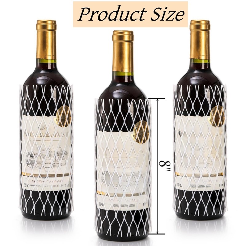 Tlence 150 Pieces Wine Mesh Protective Sleeves, 8 Inch Long
