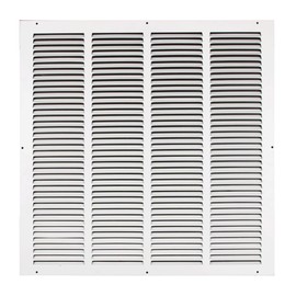 HBW 20"x20" Stamped Face Steel Return Grille Vent Cover White Poweder Coating Without Frame Outside Dimension 21.75"x21.75"