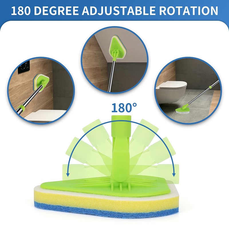 JDNOZW 2 in 1 Scrub Cleaning Brush with 37” Long