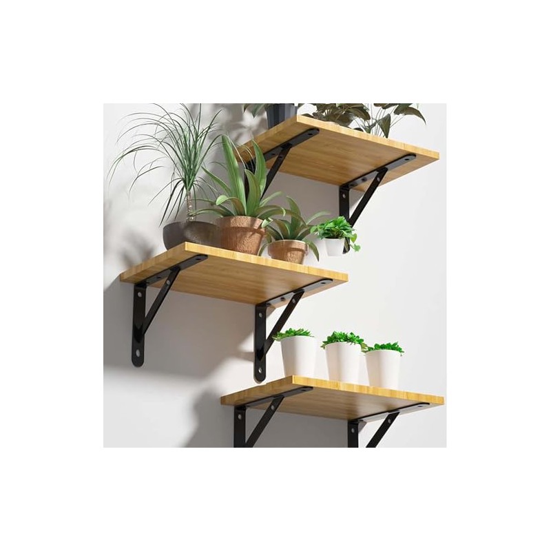 10 Piezas Escuadras para Repisas, Soportes para Estantes de 30cm,