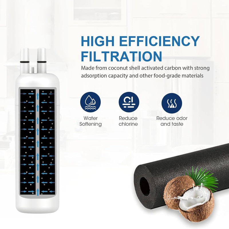 Water filter replacement, Compatible with EDR1RXD1, EDR1RXD1B, W10295370, Filter, KAD1RXD1,