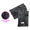 Fingerless Half-Finger Premium Driving/Cycling/Motorcycle Gloves in Real Leather 309