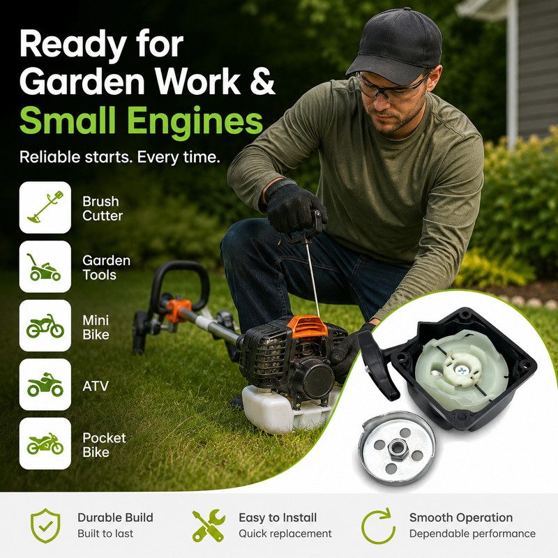Recoil Pull Starter Kit for Brush Cutter Engines – Replacement