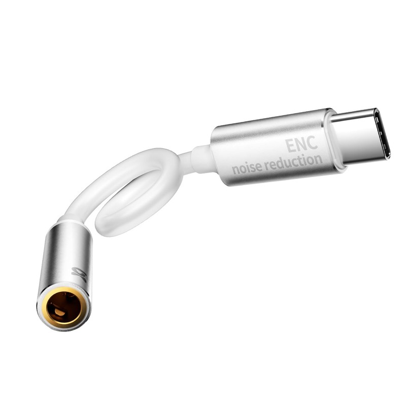 Call Noise Cancellation-USB C to 3.5mm Headphones Adapter,HIFI DAC Audio