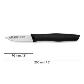 Arcos Serie Nova - Schälmesser - Klinge Nitrum Edelstahl 70 mm - HandGriff Polypropylen Farbe Schwarz