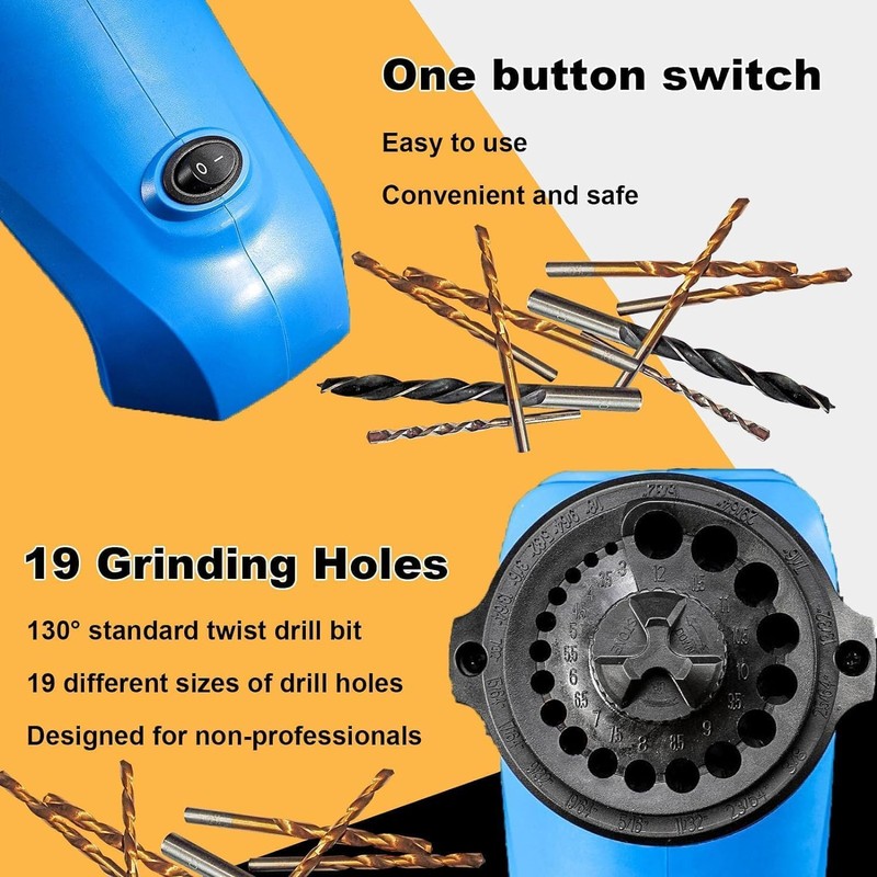 Drill Bit Sharpener,Drill Bit Sharpener For All Bits(1/8''- 15/32''), Twist