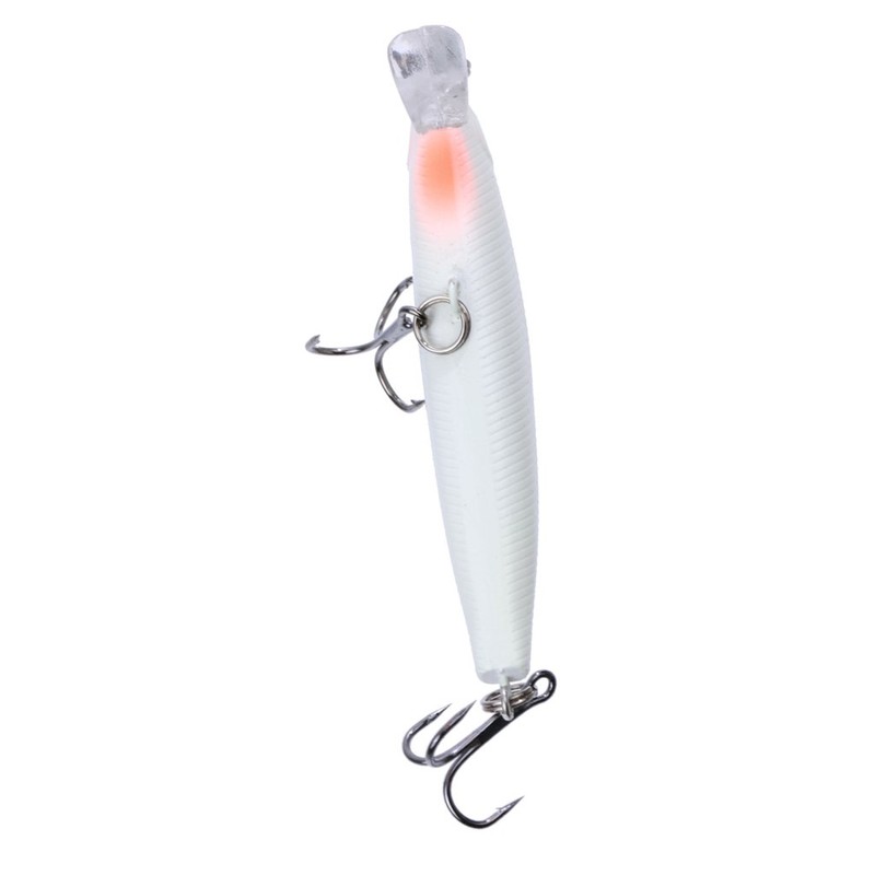 3D Minnow Luminous Fishing Lure Bass Crankbait Hooks 8.2cm 8g