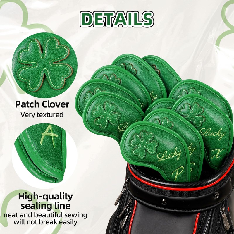 Golf Iron Club Head Covers Magnetic 10pcs 4-9,P,A,S,X Right Hand