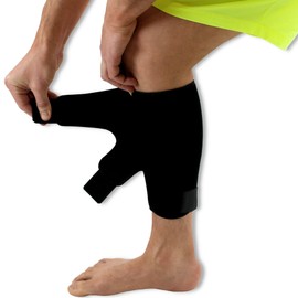 NeoPhysio Medical Grade Wraparound Neoprene Calf Support Perfect for Shin Splints, Muscle Tears, Pains and Sprains