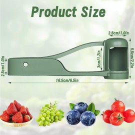 Grape Cutter, Fruit Cutter for Toddlers, Baby, Grape Cutter, Toddlers, Grapes, Cherry Tomatoes, Strawberry Cutter, Quarter Cutter, Complementary Food, Baby Accessories (Green)