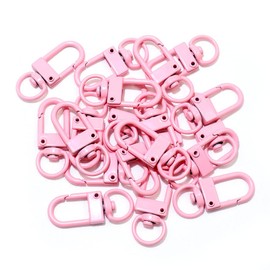 20pcs Metal Lobster Claw Clasps Small Swivel Lanyards Trigger Snap Hooks Strap with Key Rings DIY Accessories for Bag Keychains Connector Jewelry Making Supplies