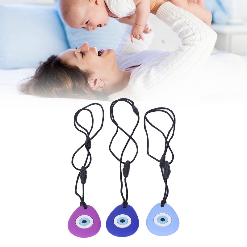 3pcs Drop Shaped Baby Teething Toy Soft Portable Silicone Infant