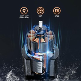 Sump Pump Submersible Water Pump 1HP 4500 GPH Portable Transfer Water Pump Utility Pump for Pool Draining Basement