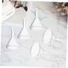 Ciieeo 5 Pcs Transparent Plastic Funnels Multi Purpose Small Funnels