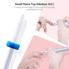 SATC 7 Pcs Manicure Pedicure Nail Art Tools Ceramic Nail Drill Bits Set Electric File