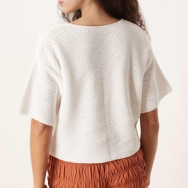 Ainangua Womens Casual Cardigan Summer Short Sleeve Crew Neck Button Down Knit Sweater Tops Lightweight Travel Outfits(White,S)