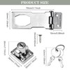 TOP-VIGOR 3 Inch Keyed Hasp Lock and Staple with Padlock,