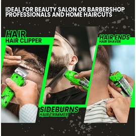 DSP Hair Clipper, Trimmer, Shaver Kits for Men Professional Barber Clipper and Trimmer Sets with Travel Case, Rechargeable, LED Display, Green