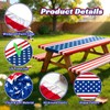 NUOLAN 6FT American Flag Picnic Table Cover with Bench Covers