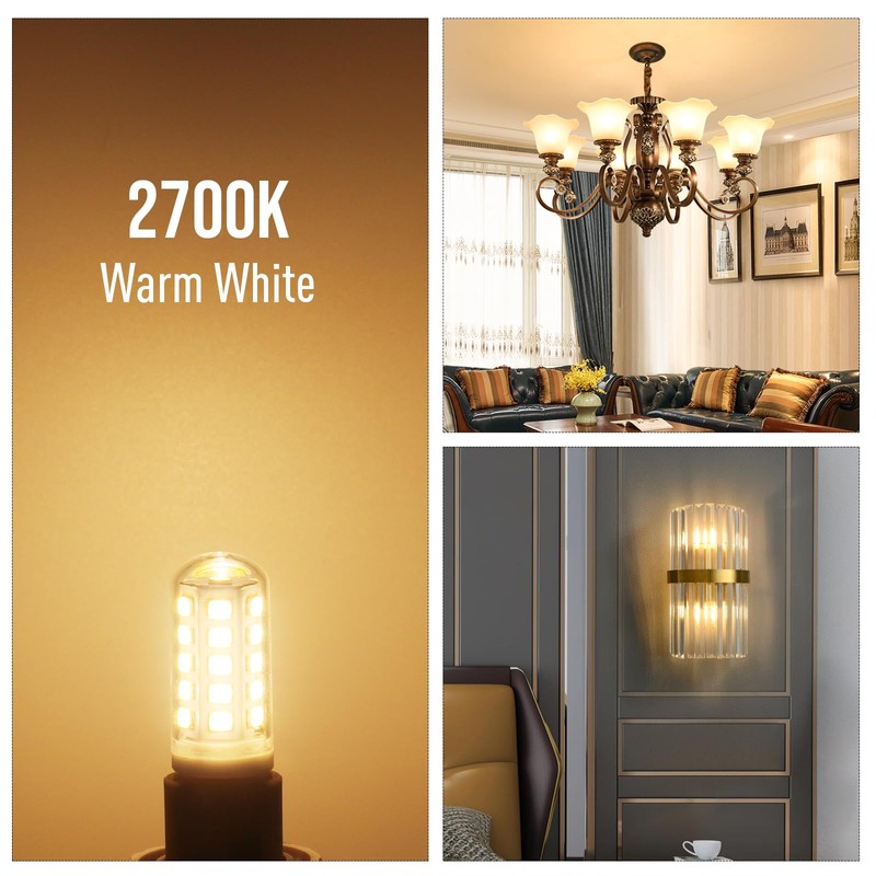 YUIIP G9 LED Light Bulbs 2700K Soft Warm White 4W