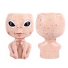 Head Planter Resin Unique Succulent Flower Pot Open Eyed Alien