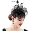 AiduduPet 50S Fascinator Hat for Women,Kentucky Derby Fascinators Funeral Veil