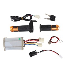 48V 800W Brushed Motor Controller Kit with Throttle Grip Lock Keys Charging Port for Electric Scooter Bike