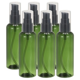 PATIKIL Travel Pump Bottles, 6 Pcs 3.4Oz(100ml) Leak Proof Refillable Empty Dispenser Container Squeeze Bottle with Pump for Shampoo Toiletries Lotion Cream, Green