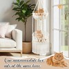 DoubleFill Double Deck Macrame Cat Hammock with Cushion Boho Hanging