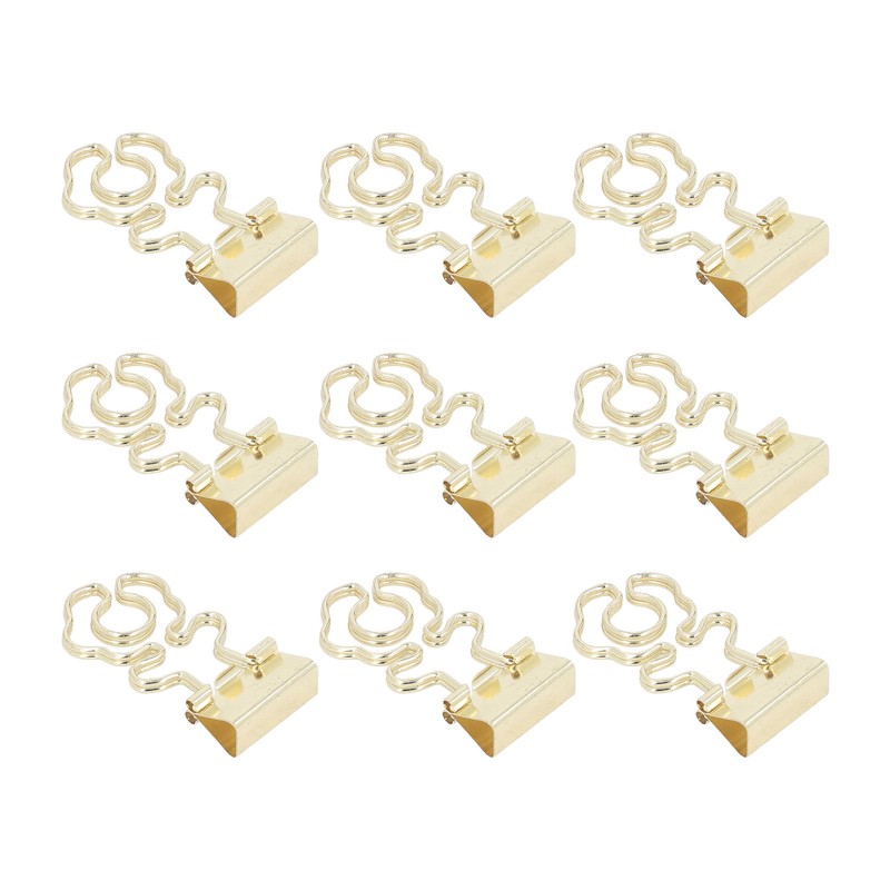 100Pcs Gold Metal Hollow Paper Clip Long Tail Firm Fixing